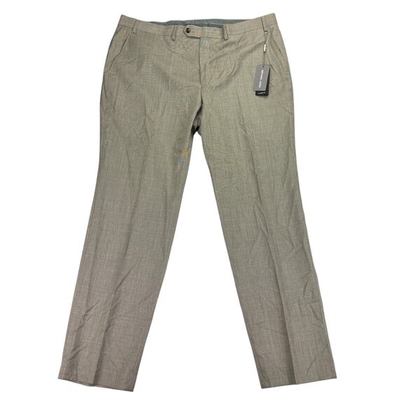 Michael Kors Mens Malone Classic Fit Wool Blend Stretch Suit Pants Tan 40x32 - Picture 1 of 4